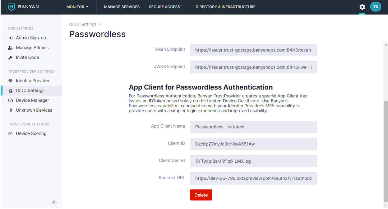 Banyan Passwordless Authentication